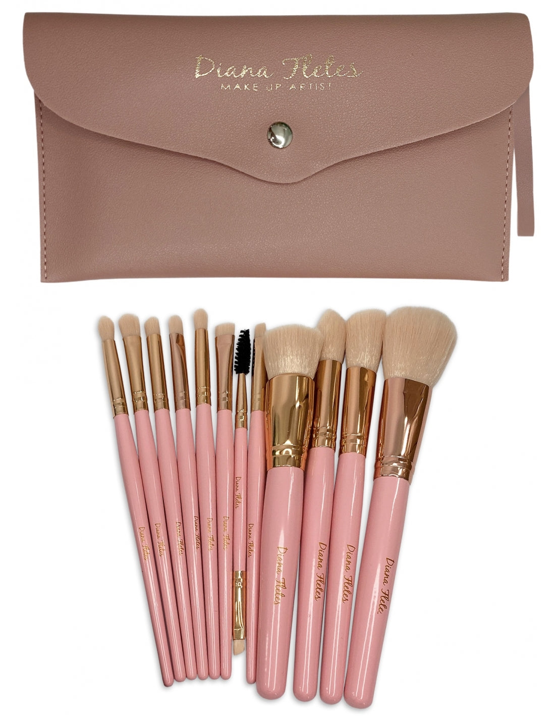 Set 12 Brochas Soft Pink (incluye estuche)